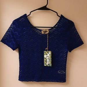 NWT, Show Me Your Mumu Blaze Lace Crop Top